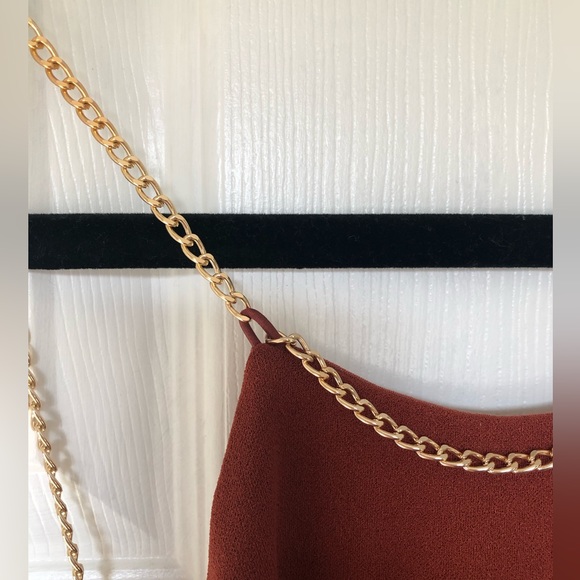 Nookie Lexi Chain Gown Rust Large - Picture 9 of 15